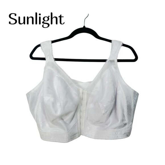 Playtex 18hr Women White Full Coverage Bra Size 48DD Style 4695 Front Closure - Picture 1 of 11